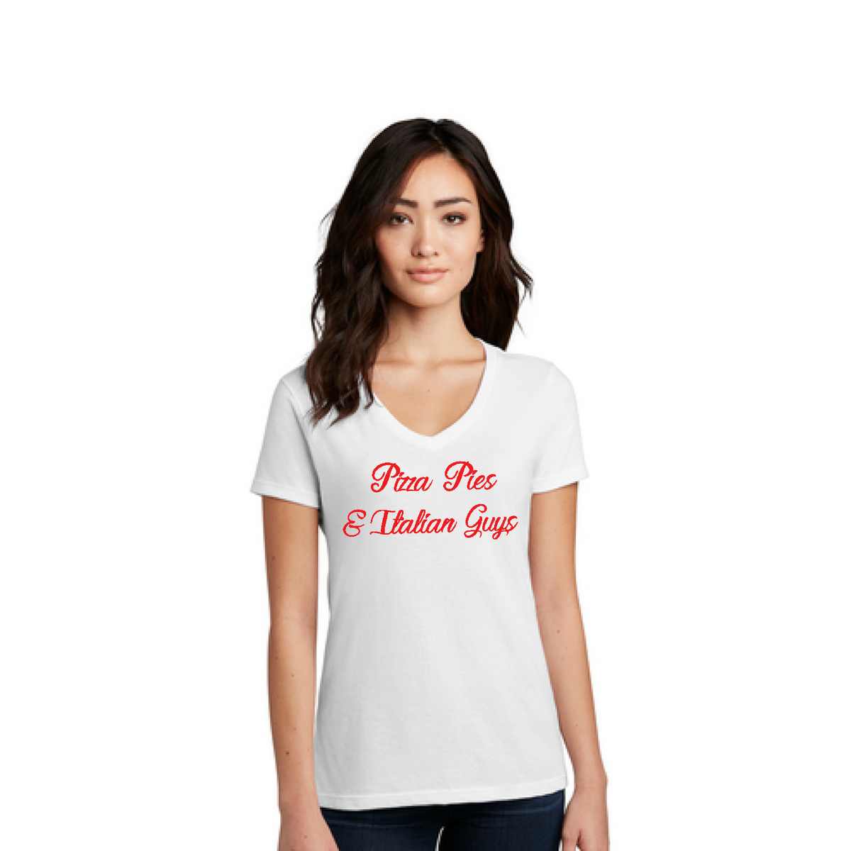 Pizza Pies &amp; Italian Guys V-Neck T-Shirt